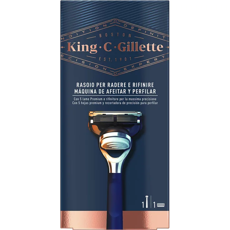 Gillette Rasierer und Profilierer für Herren, Griff und Ersatz mit integriertem Präzisionstrimmer und Premium-Griff, 50 g