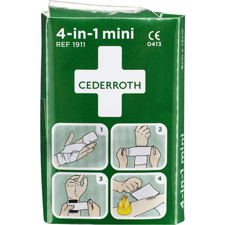 DERROTH Universalverband mini 4-in-1 Blutstiller 8 x 12 cm Inhalt: 1 Kompresse und 1 Binde