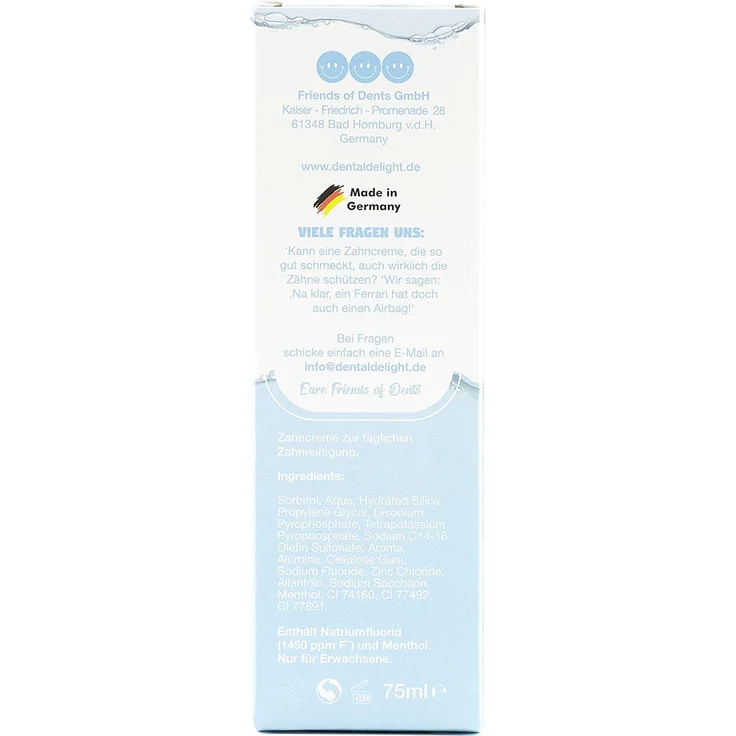 Dental Delight Zahncreme Polar Punch 75 ml, vegan, klimaneutral, Mikroplastik frei – Bild 2