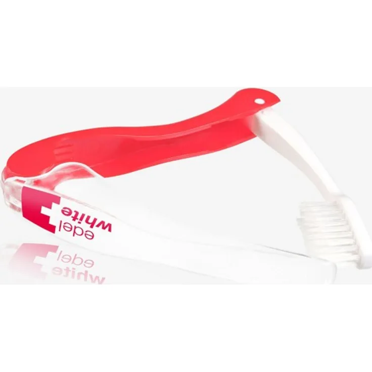 Edel & White Reisezahnbürste Whitening Medium, ideal für unterwegs, mit Whitening-effekt