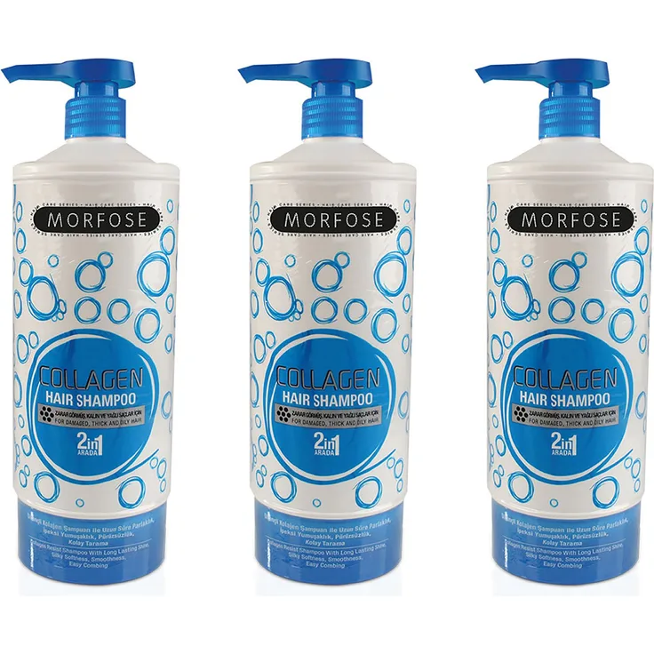 Morfose Kollagen Haar Shampoo 3 x 1000 ml Wirkung: Pflege