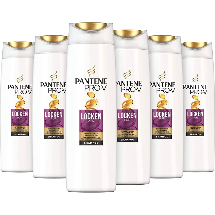 Pantene Pro-V Locken Pur Shampoo Für Widerspenstige Locken 6 x 300 ml – Bild 1