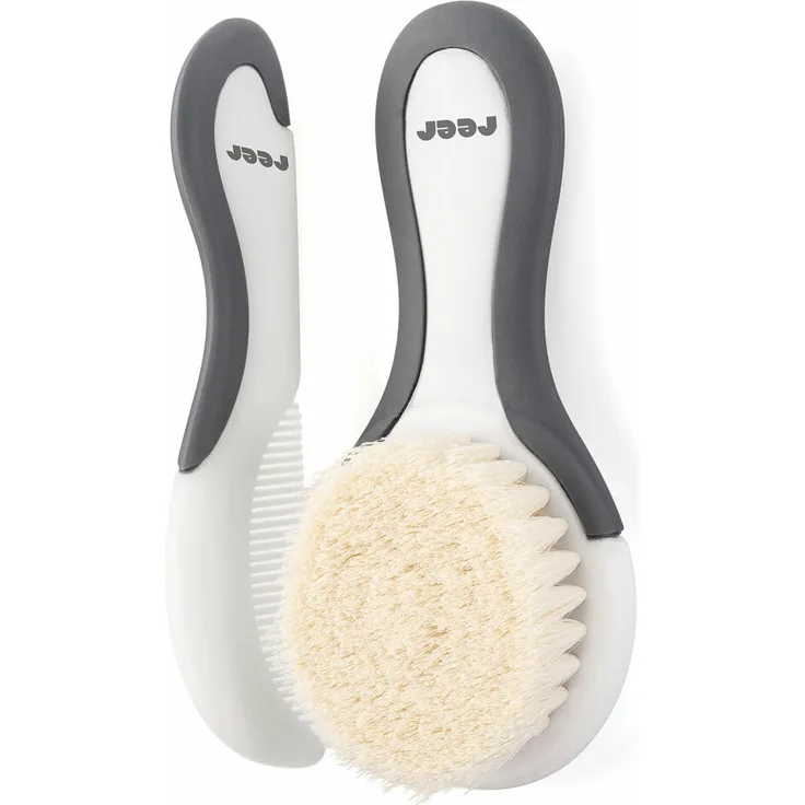 reer BabyCare Haarpflege-Set, 2-tlg., Bürste, Kamm, Haarbürste, Naturborsten, 81070 für alle Haartypen geeinget