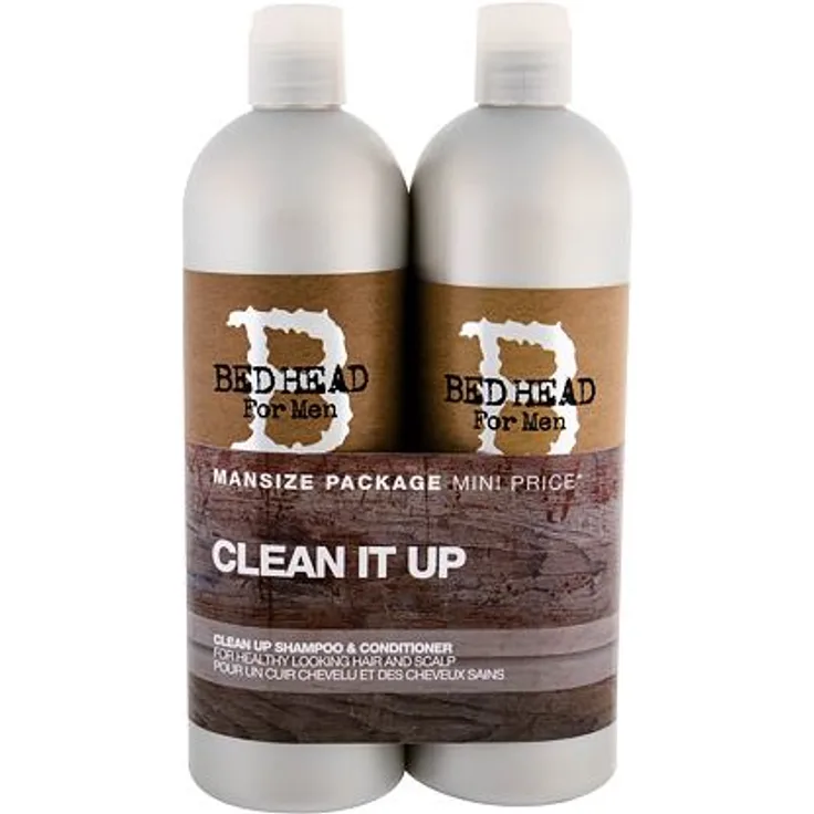 Tigi Bed Head Men Clean Up Set 750 ml Bed Head Men Clean Up Shampoo + 750 ml Bed Head Men Clean Up Conditioner