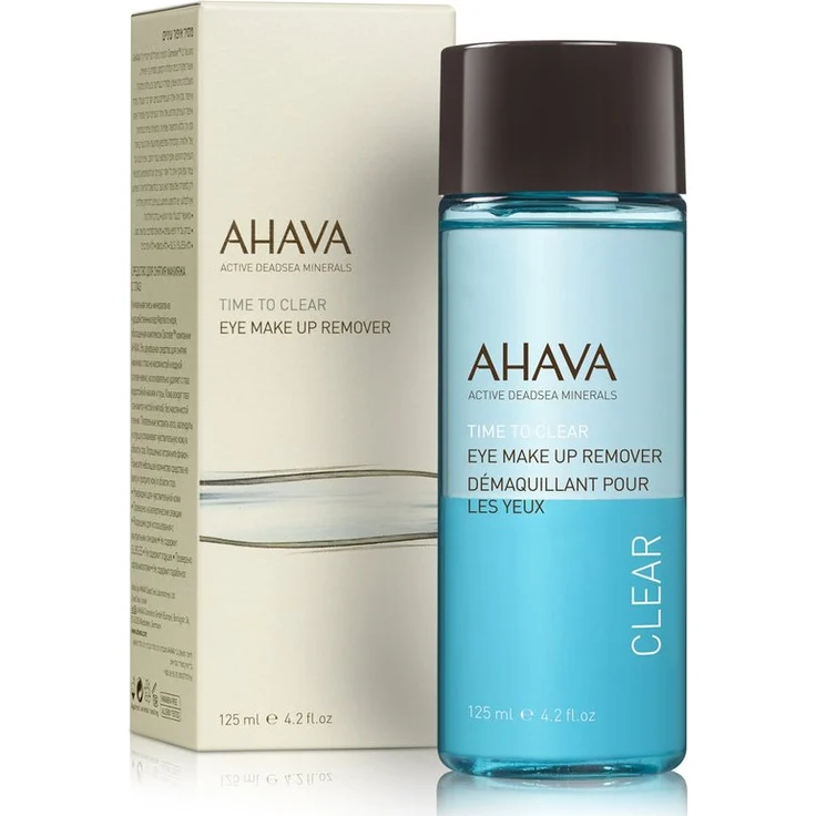 Ahava Time To Clear Eye Make Up Remover 125 ml, für Wasserfestes Make-up, für empfindliche Haut  – Bild 1