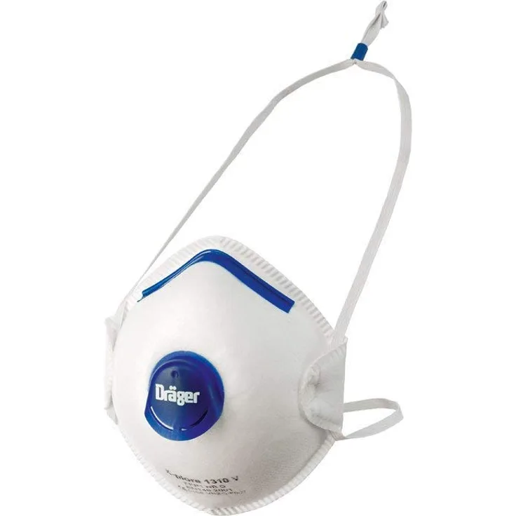 Dräger X-plore 1310 V FFP1 Atemschutzmaske mit Ventil , 10 St. , Einweg-Staubmaske gegen ungiftige Stäube und Rauchpartikel