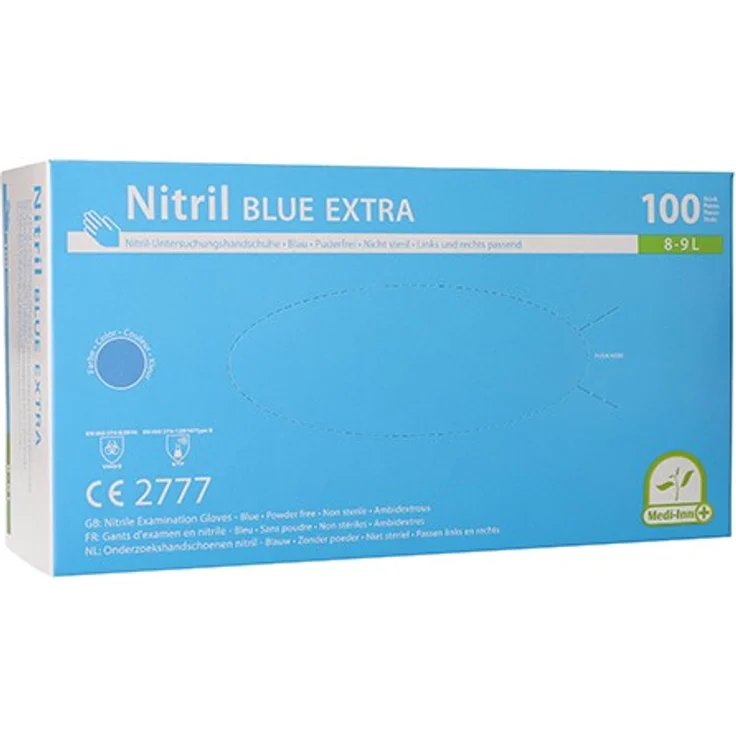 Medi-Inn 100 Handschuhe Nitril puderfrei blau Blue Extra Größe L