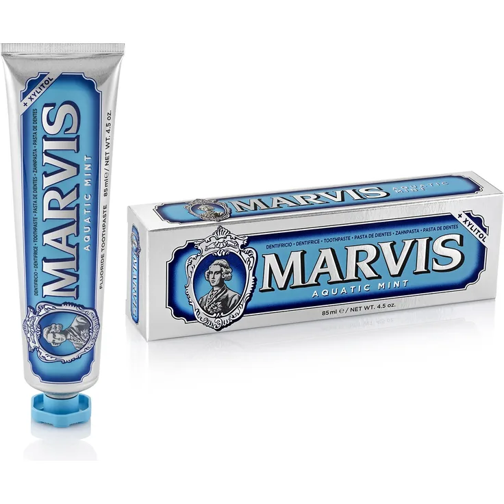 Marvis Aquatic Mint 85 ml, sorgt für frischen Atem, für die tägliche Zahnreinigung