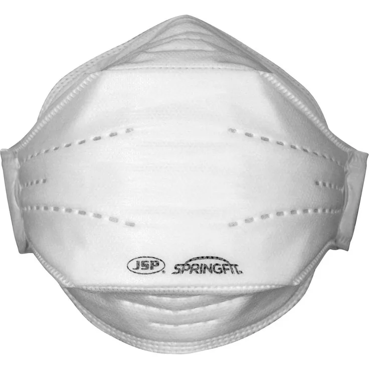 JSP BGA132-206-000 Springfit 431ML FFP3 Integrierte Struktur-Comfort Fold Einwegmaske, 10 Stück