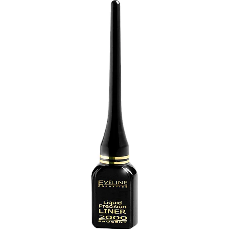 Eveline Augen Make-up Liquid Precision 2000 Procent Eyeliner Black 4 ml Schwarz