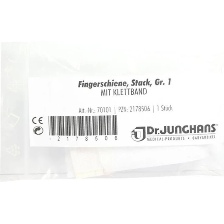 Dr. Junghans Medical Fingerschiene nach Stack Gr.1 Klettband 1 Stück