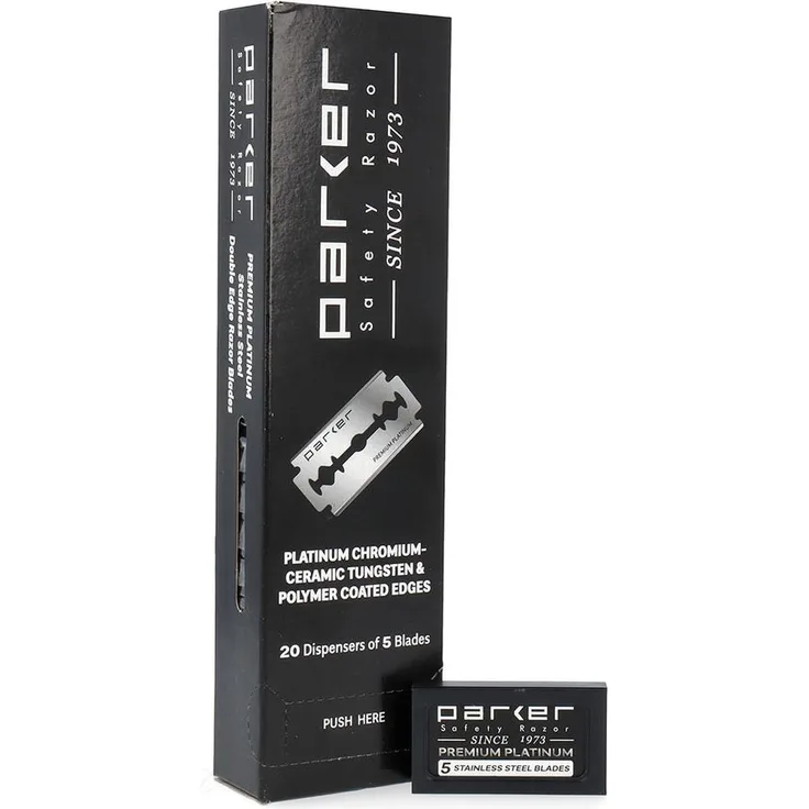Parker Premium Platinum Double Edge Rasierklingen 100 Stück