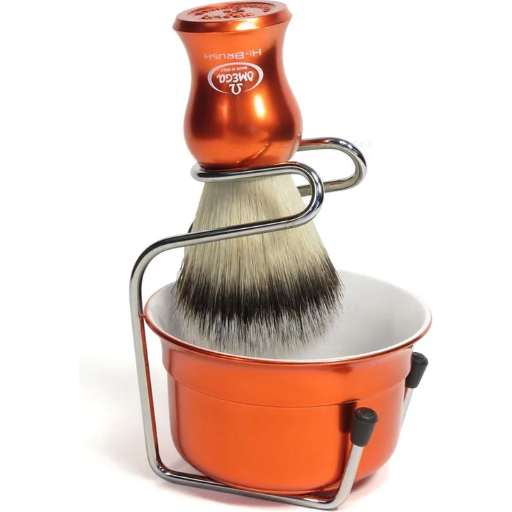 Omega Pennelli Omega Rasur-Set VB065.18 Rasierpinsel Hi-Brush + Tiegel