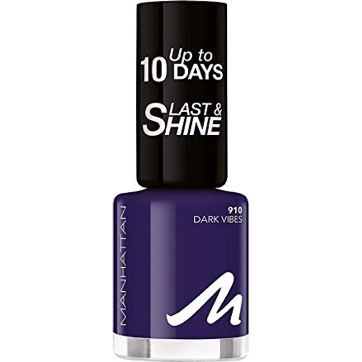 Manhattan Cosmetics Last und Shine Nagellack, Nr.910 Dark Vibes, 10 ml