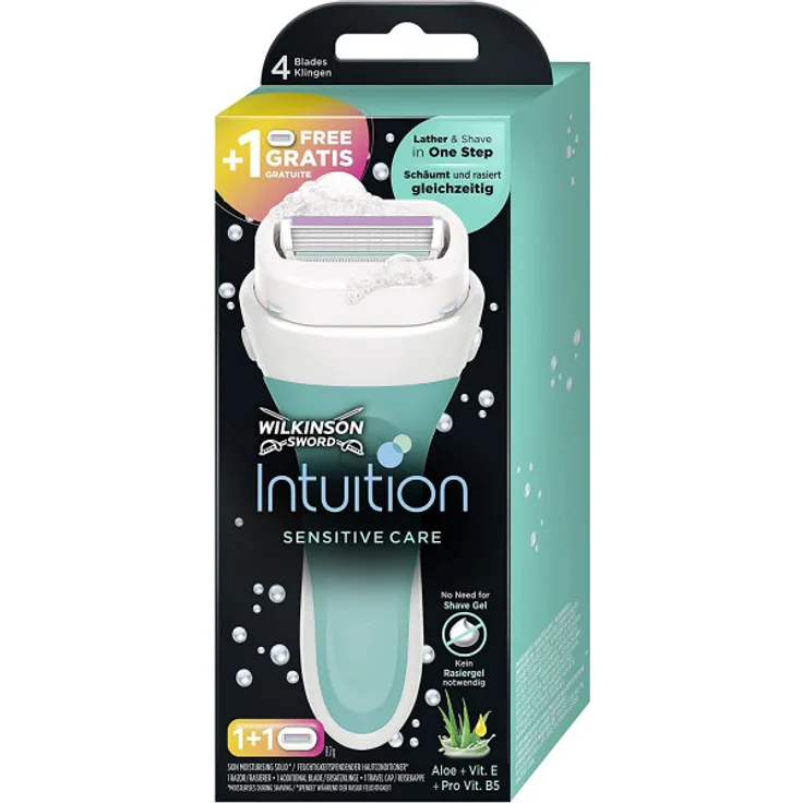 Wilkinson Sword Intuition Sensitive Care Damen Rasierer mit 1 Ersatzklinge