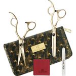 Olivia Garden Silk Cut black/gold 2er Set 5,75 Zoll + Effi, gold