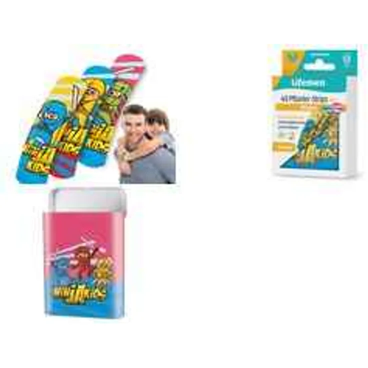 Lifemed Kinder-Pflaster-Strips Ninjas, 40er Metallbox