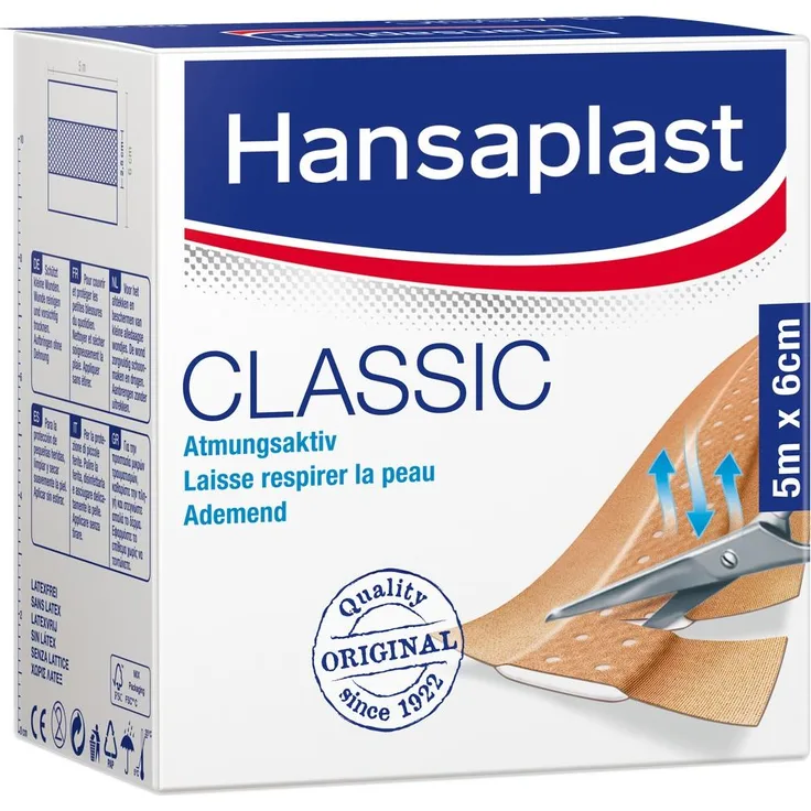 Beiersdorf Hansaplast classic Pflaster 6 Cmx5 m, 5 m