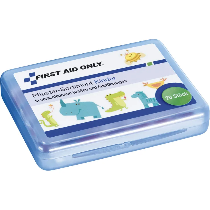 First Aid Only Pflaster-Sortiment Kinder, Verschiedene Größen Und Ausführungen, 20 Stück, P-10032, 65 G