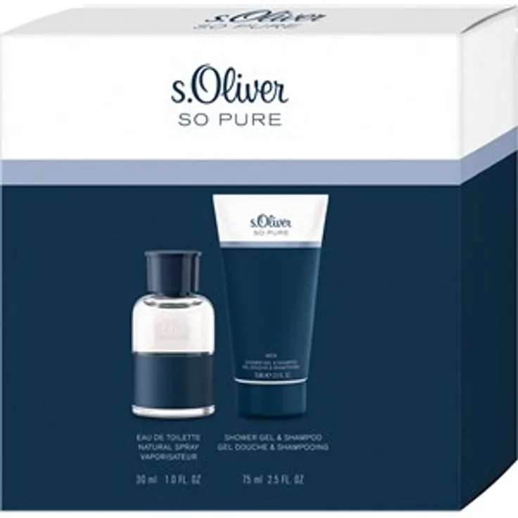 s.Oliver So Pure Men Set Eau de Toilette 30 ml + Duschgel und Shampoo 75 ml