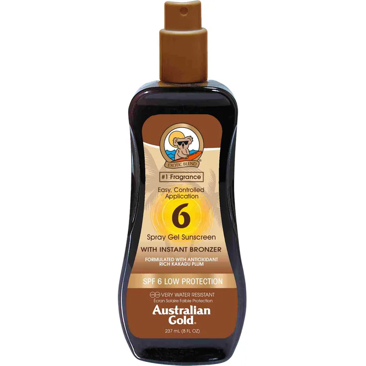 Australian Gold SPF Outdoor Spraygel with Bronzer SPF6 237 ml