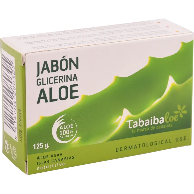 Tabaibaloe Glycerin-Seife mit Aloe Vera Pflegeseife Handseife Stückseife Soap 125 g für Alle Hauttypen geeignet