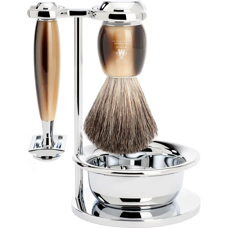 Mühle Vivo 4-tlg. Rasierset Edelharz hornfarben
