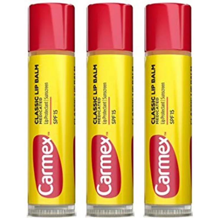 Carmex Classic Lippenbalsam Stick Lsf15 3Er Pack 3 x 4,25 g, für gepflegte Lippen