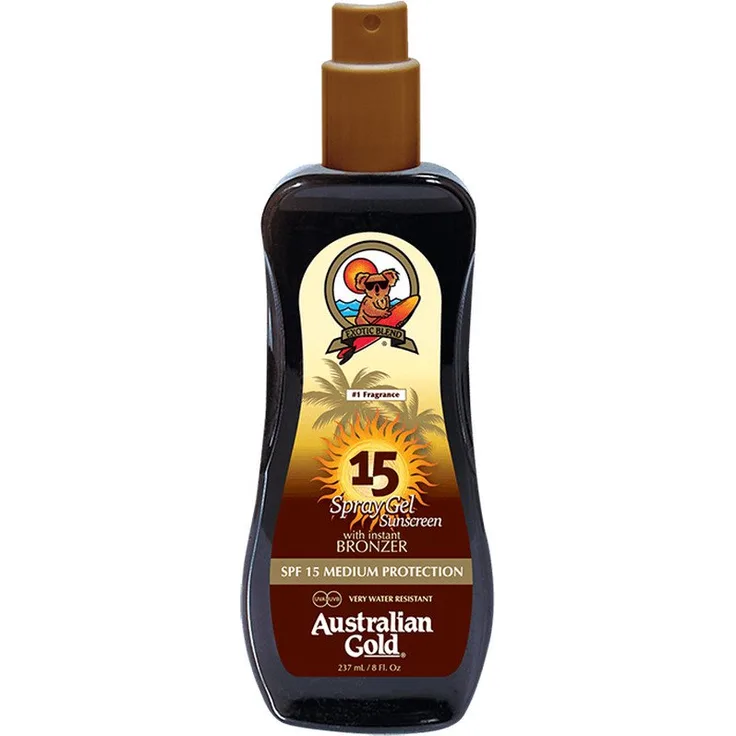 Australian Gold LSF15 Sonnenschutz Spray Gel mit Bronzer 237 ml