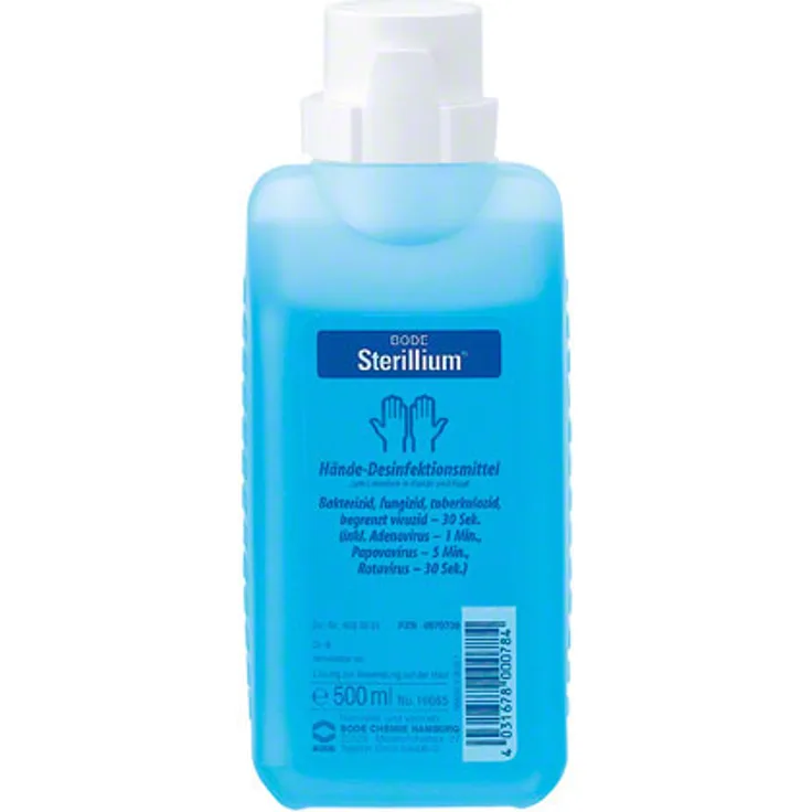 Bode Sterillium Hände-Desinfektionsmittel 500 ml, umfassend wirksam gegen Bakterien, Hefepilze und behüllte Viren, SARS-CoV-2 begrenzt viruzid