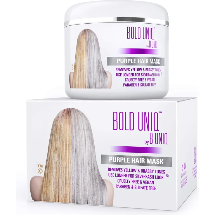 Bold Uniq Silber Haarmaske Für Silbernes & Blondiertes Haar 200 ml - Preisvergleich – Bild 1