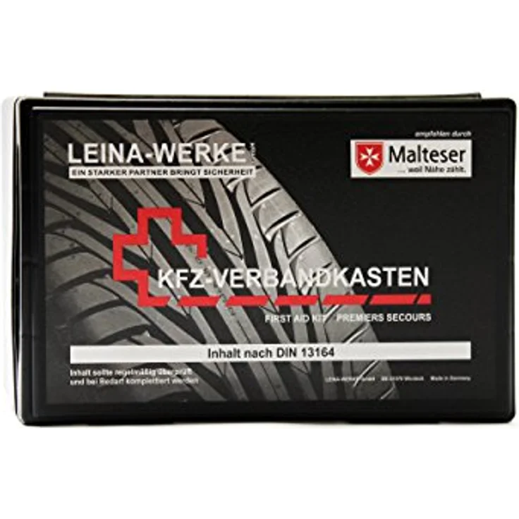 Leina-Werke 10105 KFZ-Verbandkasten Fotodruck, Schwarz/Mehrfarbig - Preisvergleich – Bild 1