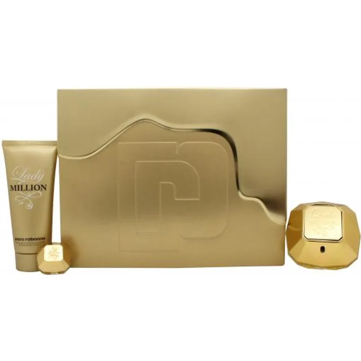 Paco Rabanne Lady Million Set Eau de Parfum (EdP) 80ml + 100ml Bodylotion + 5ml Eau de Parfum