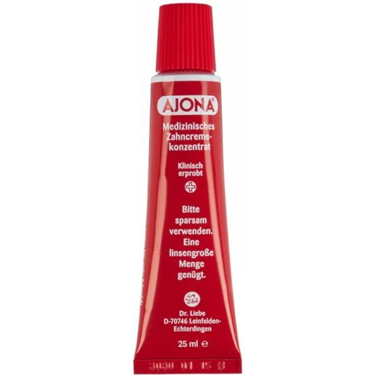 Ajona Medizinisches Zahncremekonzentrat für Zähne, Zahnfleisch & Zunge, 25 ml