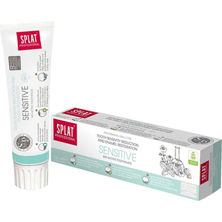 Splat Sensitive Bioaktiv 100 ml, gegen Zahnverfärbungen, für saubere & gesunde Zähne