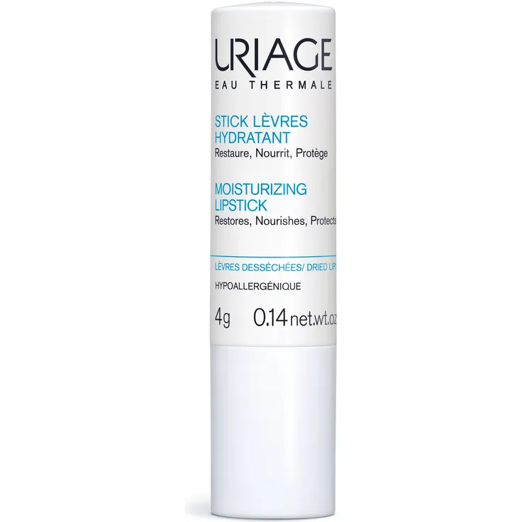 Uriage Hygiene Stick Levres Hydratant 4 g, feuchtigkeitsspendende Wirkung, für trockene Lippen