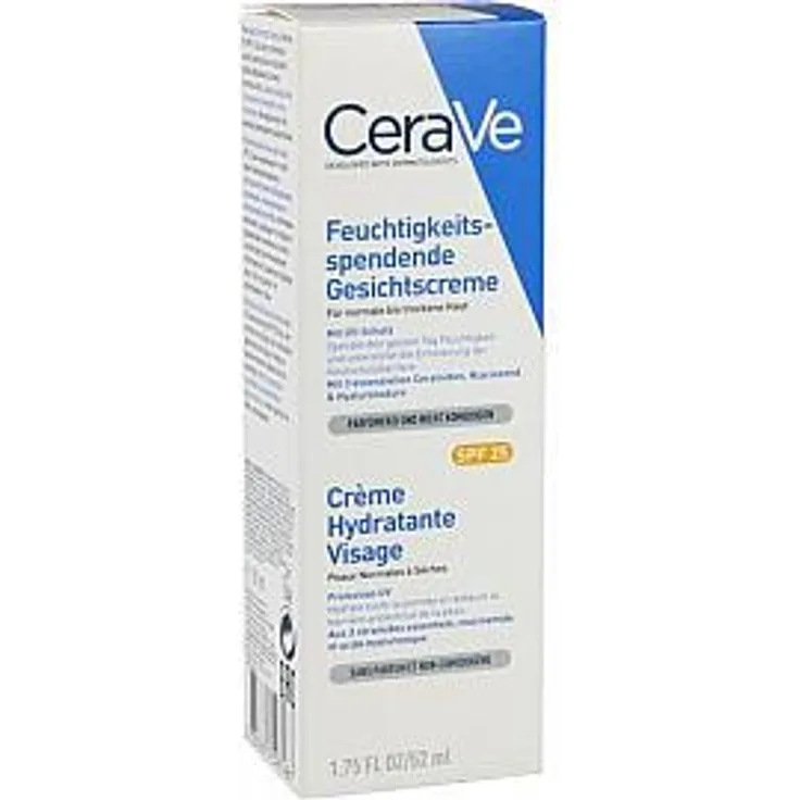 CeraVe feuchtigkeitsspendende Tagescreme mit SPF 25 Gesichtspflege 52 ml mit feuchtigkeitsspendender Wirkung