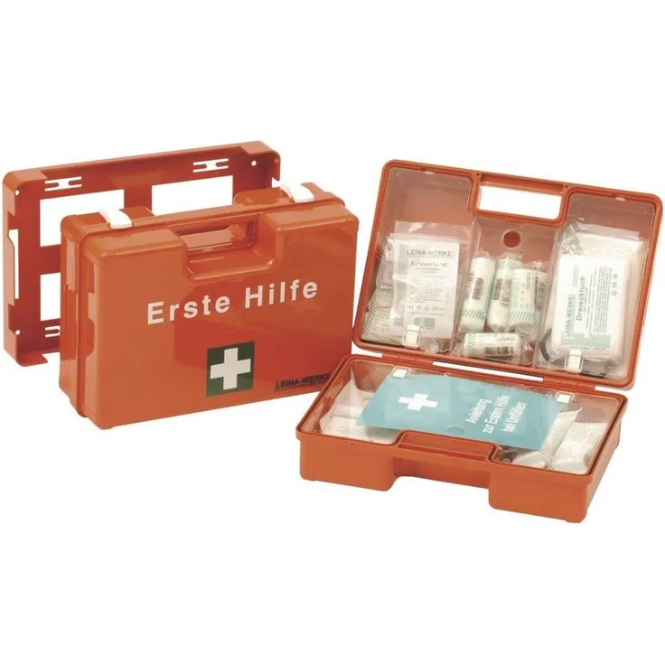 LEINA-WERKE 21035 Erste-Hilfe-Koffer SAN, DIN 13169, orange, steril