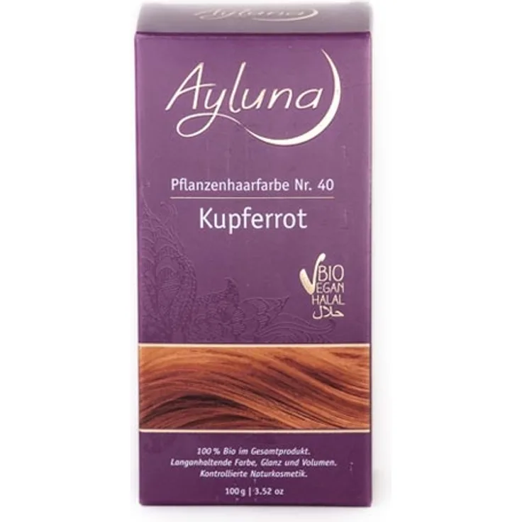 Ayluna Pflanzenhaarfarbe Nr.40 Kupferrot 100g