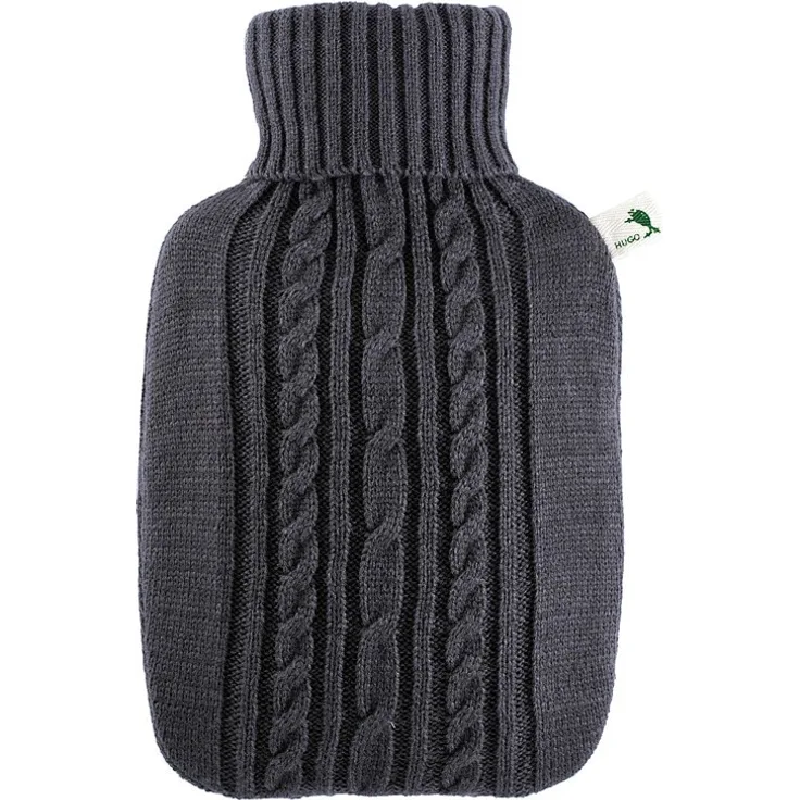 Hugo Frosch Wärmflasche Klassik 1,8l Strickbezug dunkelgrau (565)