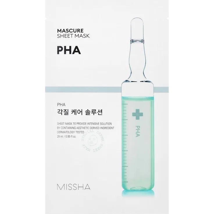 Missha Mascure Pha Peeling Solution Sheet Mask Gesichtsmaske, für Damen und Herren,