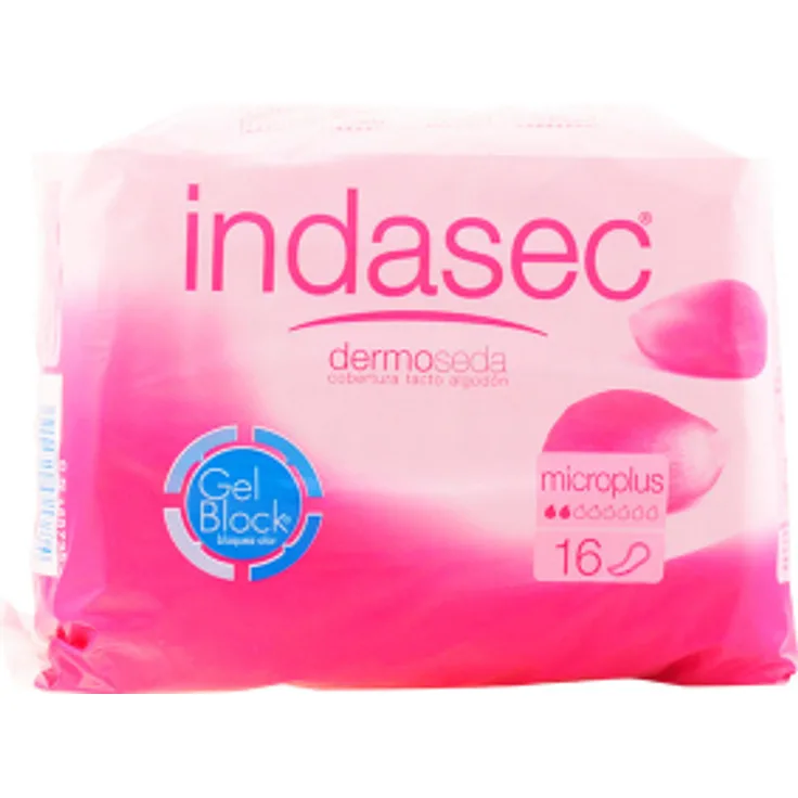 Indasec Dermoseda compresa incontinencia micro plus 16 Stück Inkontinenzeinlagen