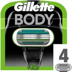 Gillette Body 3 Rasierklingen, 4 Stück