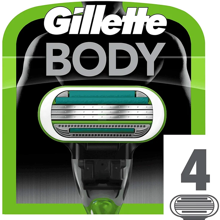 Gillette Body 3 Rasierklingen, 4 Stück – Bild 1