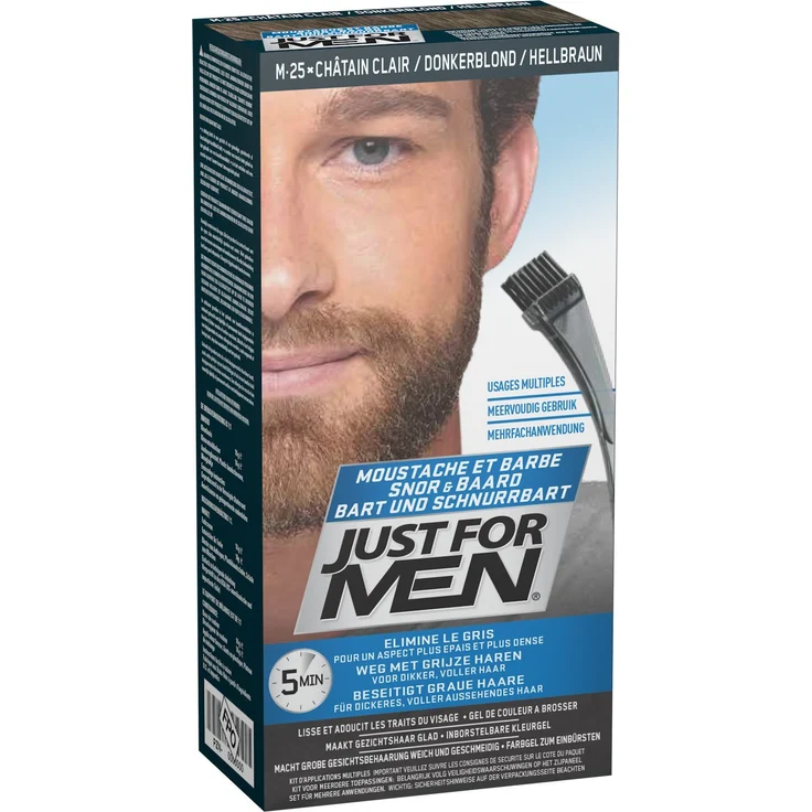 Just For Men M25 Bart Und Schurrbart Hellbraun – Bild 1