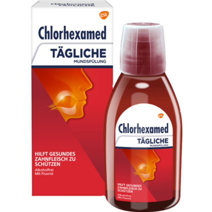 GlaxoSmithKline Chlorhexamed tägliche Mundspülung 0,06% 300 ml hilft, Zähne und Zahnfleisch gesund zu erhalten