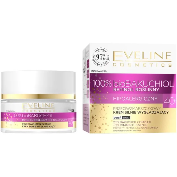 Eveline Biobakuchiol GläTtende Anti-Falten-Creme 40+ 50 ml mit pflegender Wirkung