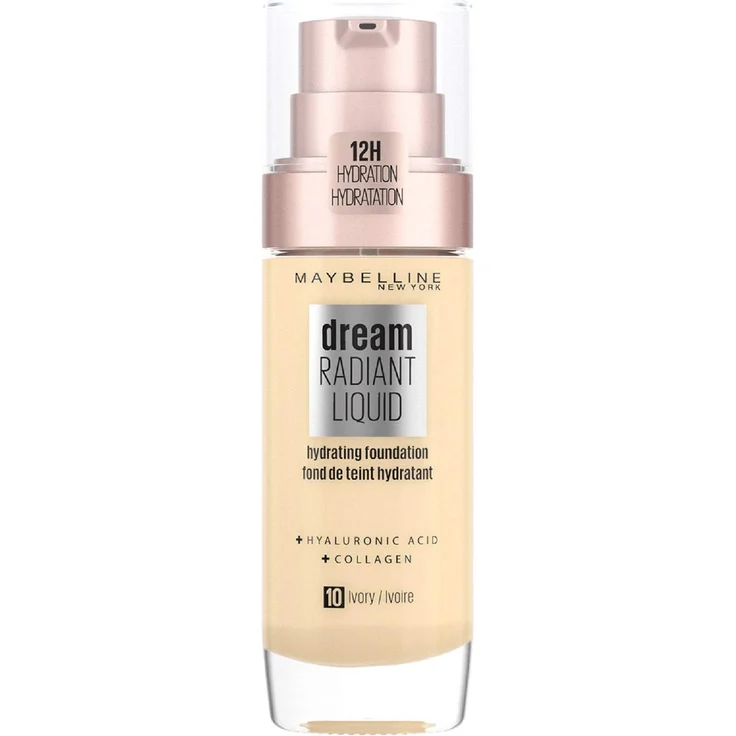 Maybelline New York Dream Radiant Liquid Make-up Nr10 Ivory 30 ml – Bild 1