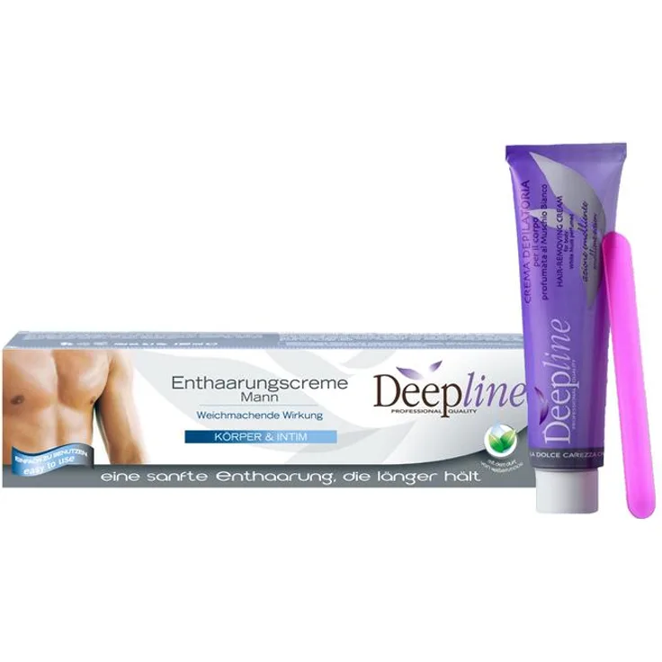 Deepline Enthaarungscreme für Herren auch für Intimbereich geeignet 150 ml
