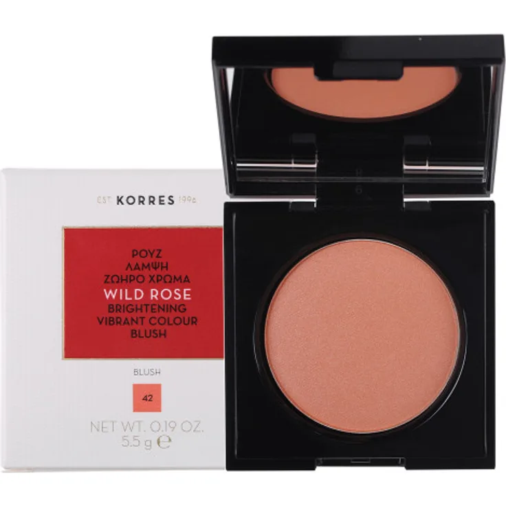 Korres Wild Rose Brightening Vibrant Color Blush 42 Luminous Apricot 5,5 g, für einen frischen Teint